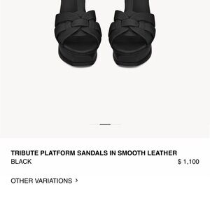 Black Tribute Platform Sandals
